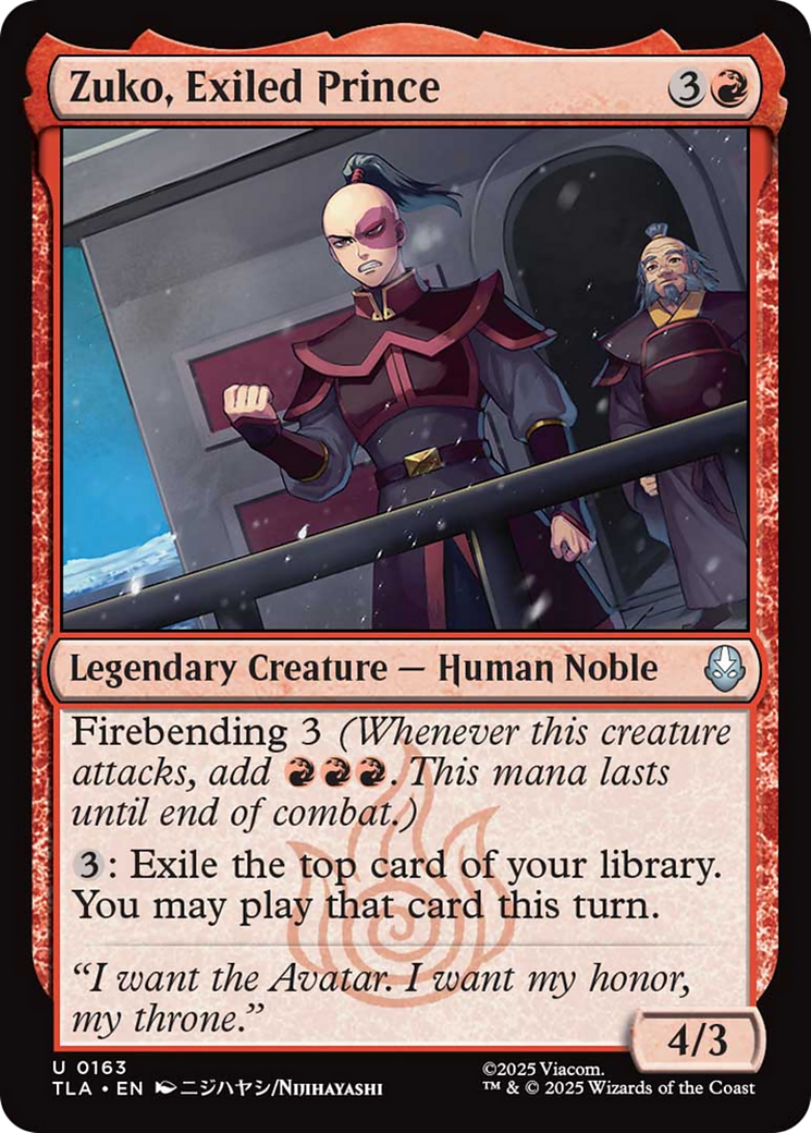 Zuko, Exiled Prince [Avatar: The Last Airbender] | Chromatic Games