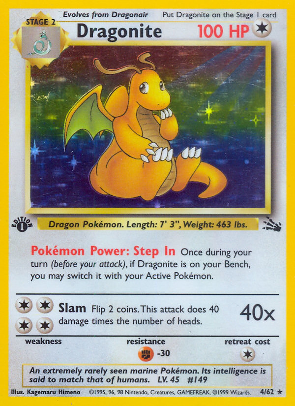 Dragonite (4/62) [Fossil 1st Edition] | Chromatic Games