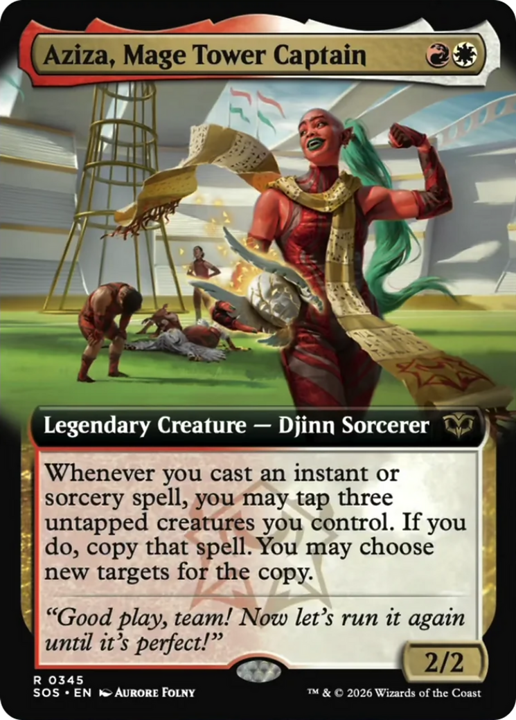 Aziza, Mage Tower Captain (Extended Art) [Secrets of Strixhaven] | Chromatic Games
