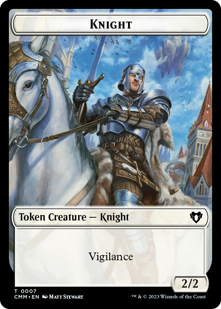 Human Soldier // Knight Double-Sided Token [Commander Masters Tokens] | Chromatic Games