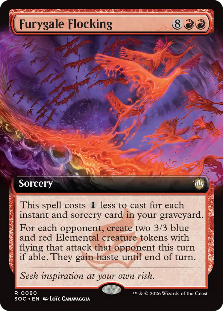 Furygale Flocking (Extended Art) [Secrets of Strixhaven Commander] | Chromatic Games