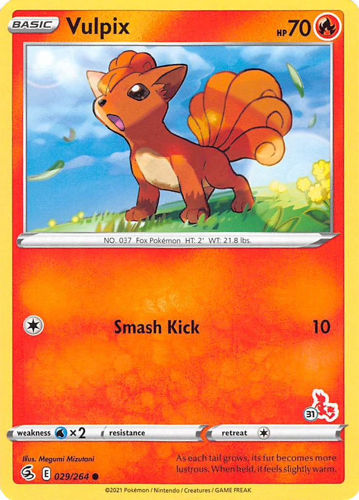 Vulpix (029/264) (Cinderace Stamp #31) [Battle Academy 2022] | Chromatic Games