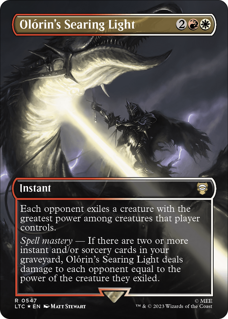 Olorin's Searing Light (Borderless) (Surge Foil) [The Lord of the Rings: Tales of Middle-Earth Commander] | Chromatic Games