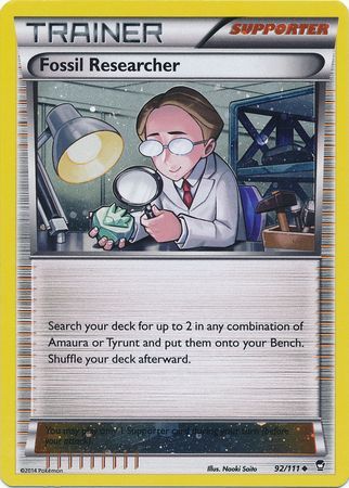 Fossil Researcher (92/111) (Cosmos Holo) [XY: Furious Fists] | Chromatic Games