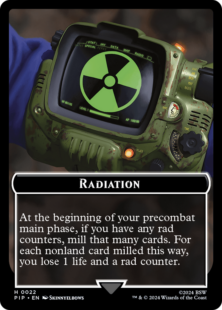 Radiation // Robot Double-Sided Token [Fallout Tokens] | Chromatic Games