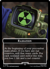 Radiation // Zombie Mutant Double-Sided Token [Fallout Tokens] | Chromatic Games