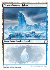 Snow-Covered Island (White Border) [Mystery Booster 2] | Chromatic Games