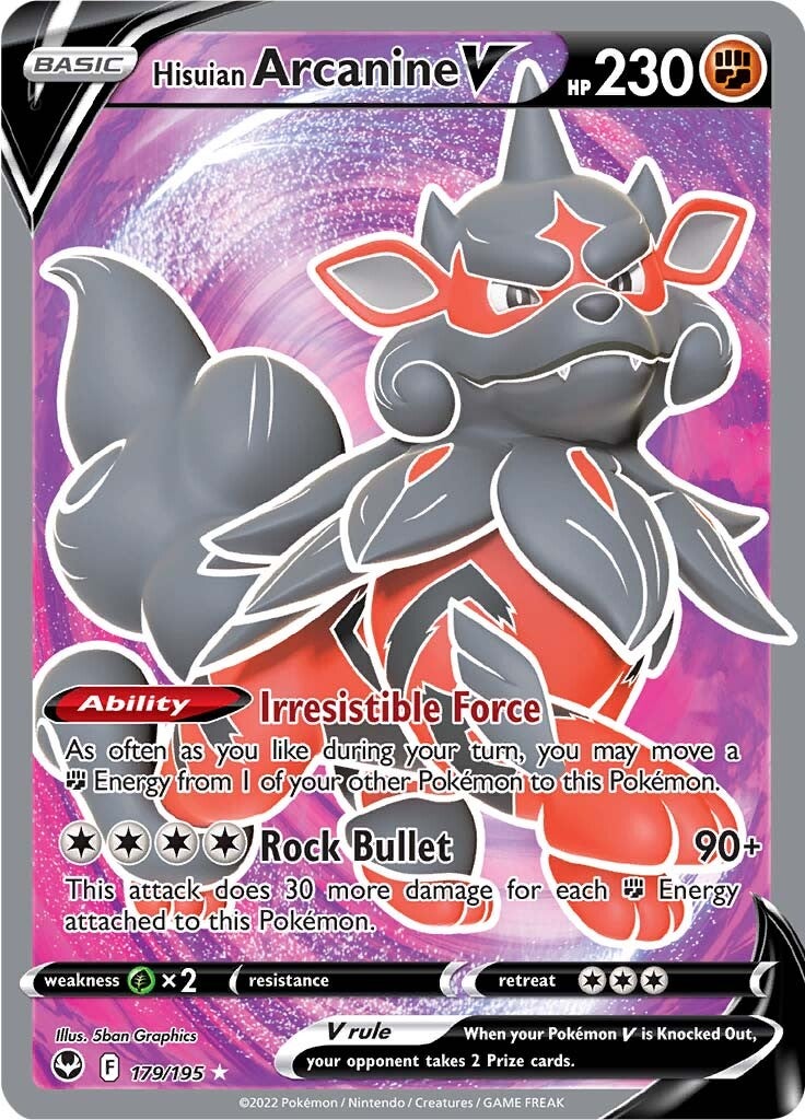 Hisuian Arcanine V (179/195) [Sword & Shield: Silver Tempest] | Chromatic Games