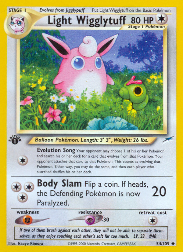 Light Wigglytuff (54/105) [Neo Destiny 1st Edition] | Chromatic Games