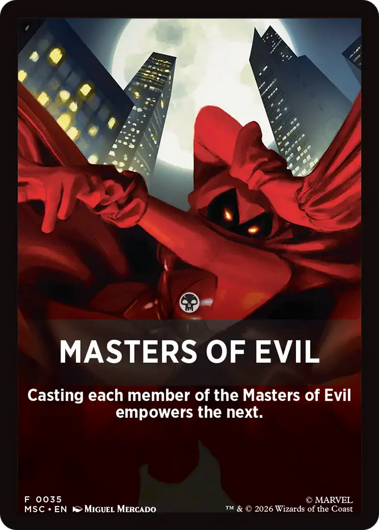 Masters of Evil Theme Card [Marvel Super Heroes Commander] | Chromatic Games
