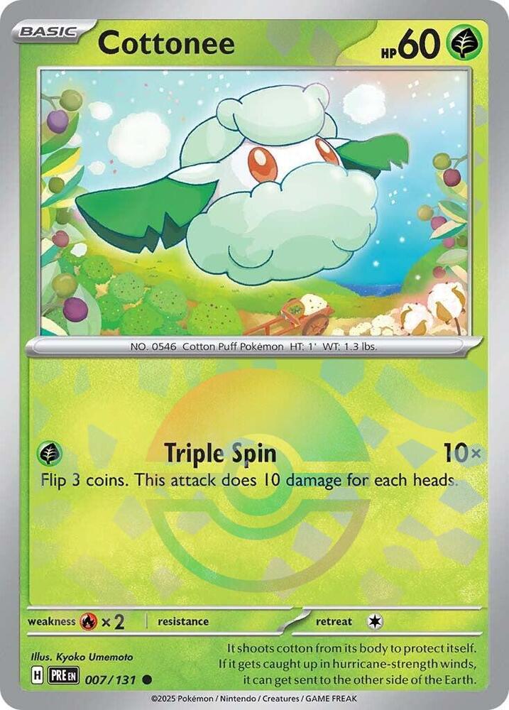 Cottonee (007/131) (Poke Ball Pattern) [Scarlet & Violet: Prismatic Evolutions] | Chromatic Games