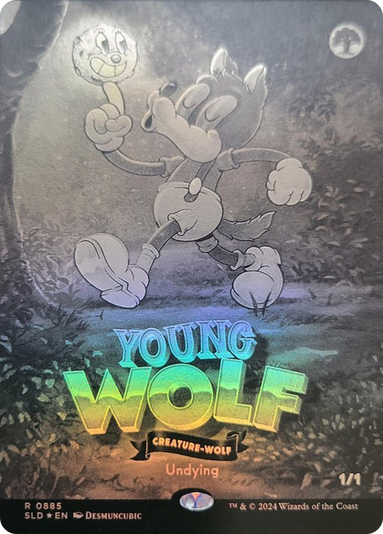 Young Wolf (Black & White Foil) [Secret Lair Drop Series] | Chromatic Games