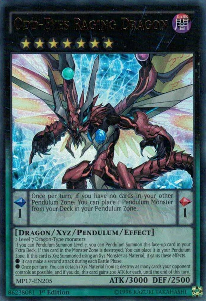 Odd-Eyes Raging Dragon [MP17-EN205] Ultra Rare | Chromatic Games