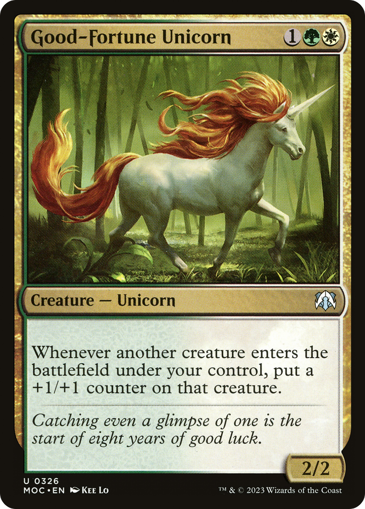 Good-Fortune Unicorn [March of the Machine Commander] | Chromatic Games