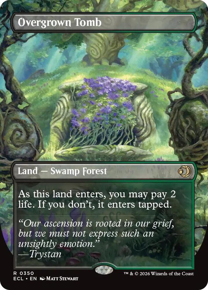 Overgrown Tomb  350/273 (Lorwyn Eclipsed)  - Borderless Foil | Chromatic Games