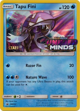 Tapu Fini (SM203) (Staff Prerelease Promo) [Sun & Moon: Black Star Promos] | Chromatic Games