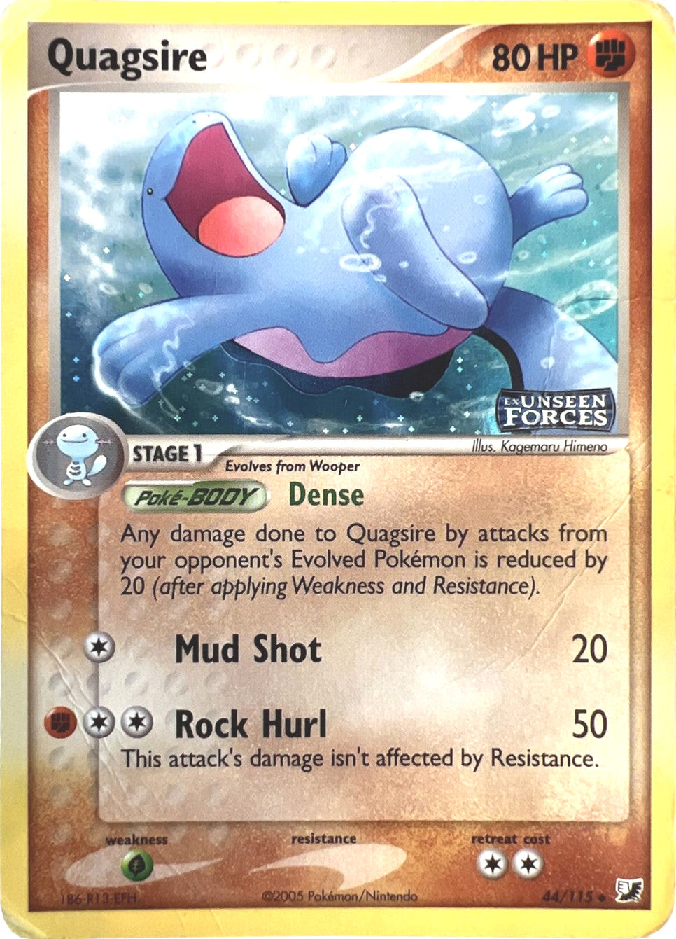 Quagsire (44/115) (Stamped) [EX: Unseen Forces] | Chromatic Games