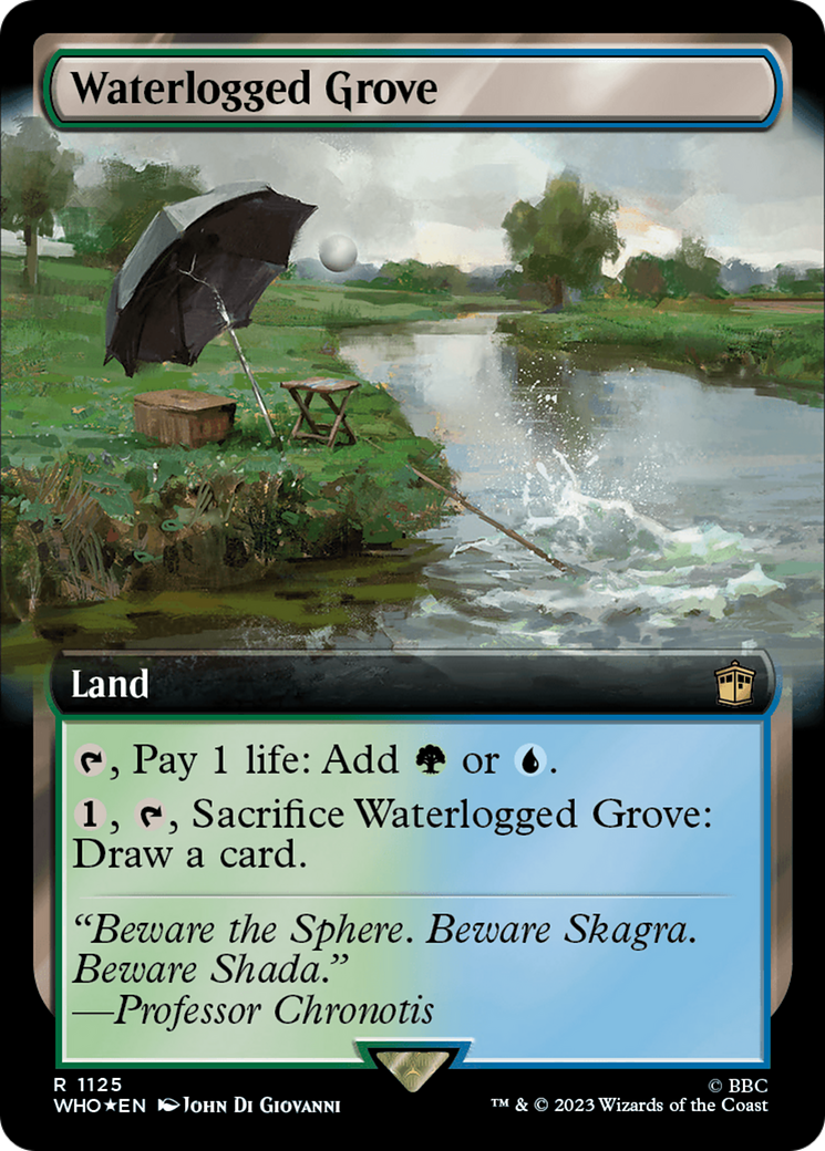 Waterlogged Grove (Extended Art) (Surge Foil) [Doctor Who] | Chromatic Games