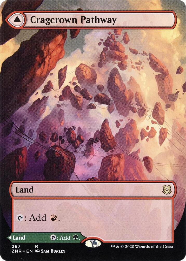 Cragcrown Pathway // Timbercrown Pathway 287 (Zendikar Rising)  - Extended Art | Chromatic Games