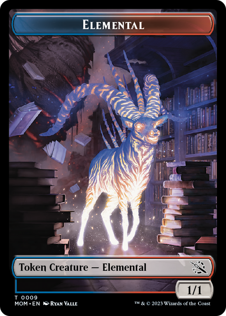 Elemental (9) // Zombie Double-Sided Token [March of the Machine Tokens] | Chromatic Games