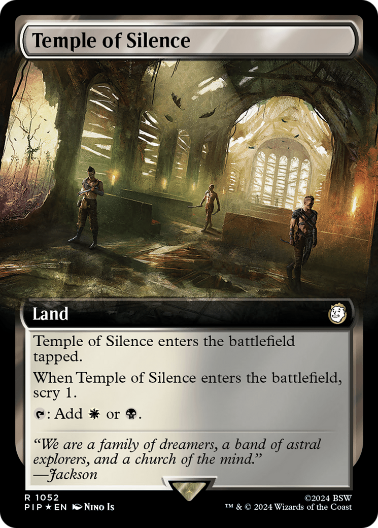 Temple of Silence (Extended Art) (Surge Foil) [Fallout] | Chromatic Games