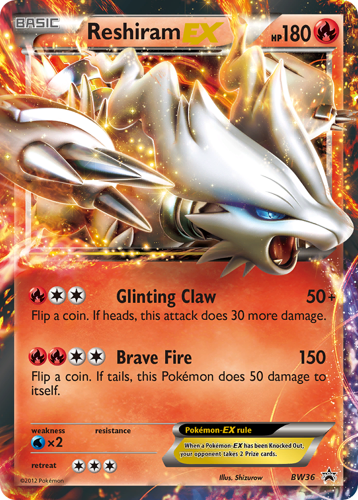 Reshiram EX (BW36) [Black & White: Black Star Promos] | Chromatic Games