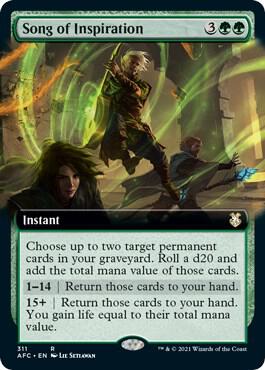 Song of Inspiration Extended Art 311/62 (Commander: Adventures in the Forgotten Realms)  | Chromatic Games