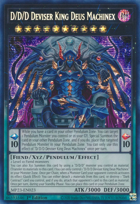 D/D/D Deviser King Deus Machinex [MP23-EN023] Prismatic Secret Rare | Chromatic Games