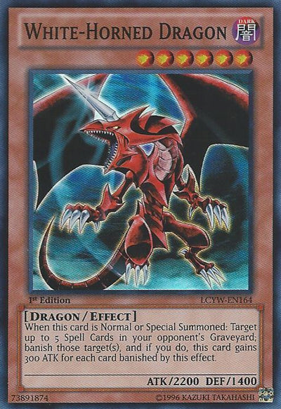 White-Horned Dragon (Redemption Replacement) [MDP2-EN006K] Rare | Chromatic Games