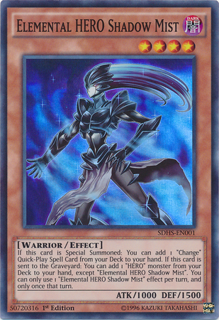 Elemental Hero Shadow Mist [SDHS-EN001] Super Rare | Chromatic Games