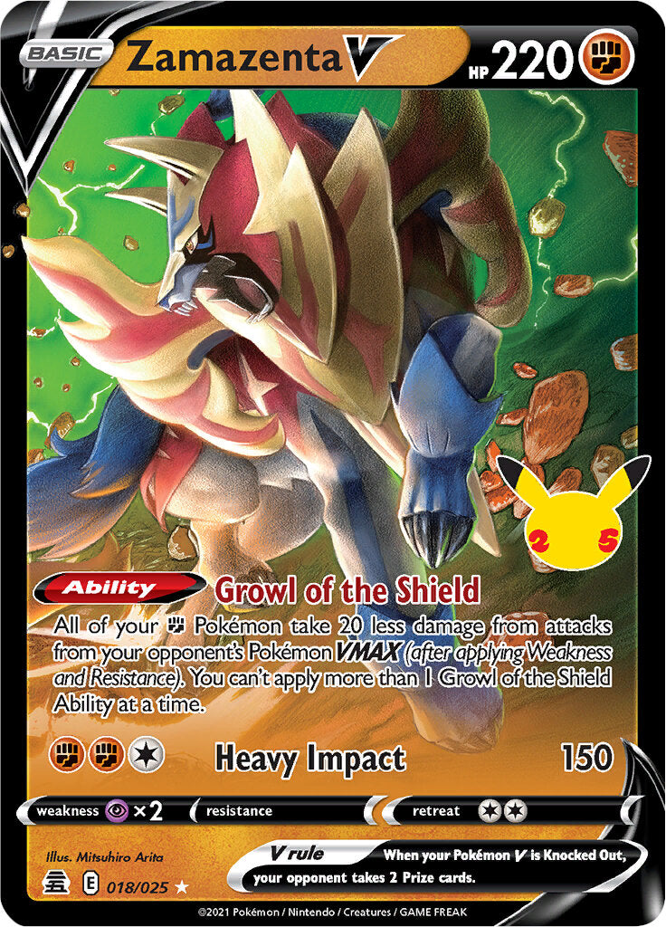 Zamazenta V (018/025) [Celebrations: 25th Anniversary] | Chromatic Games