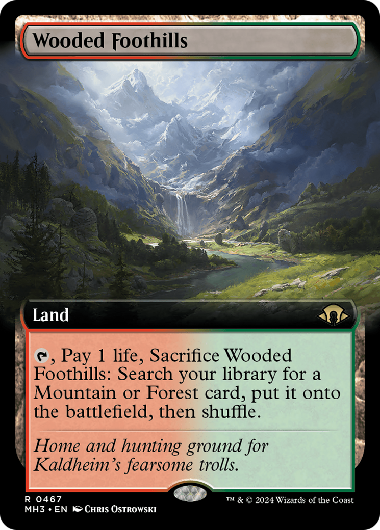 Wooded Foothills (Extended Art) [Modern Horizons 3] | Chromatic Games