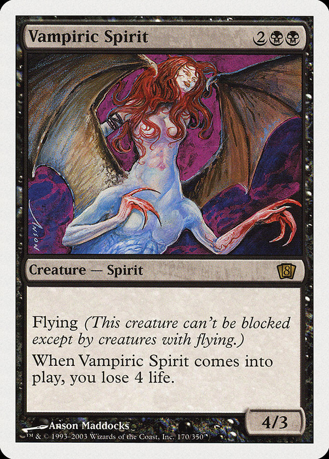 Vampiric Spirit (8th Edition) [Oversize Cards] | Chromatic Games