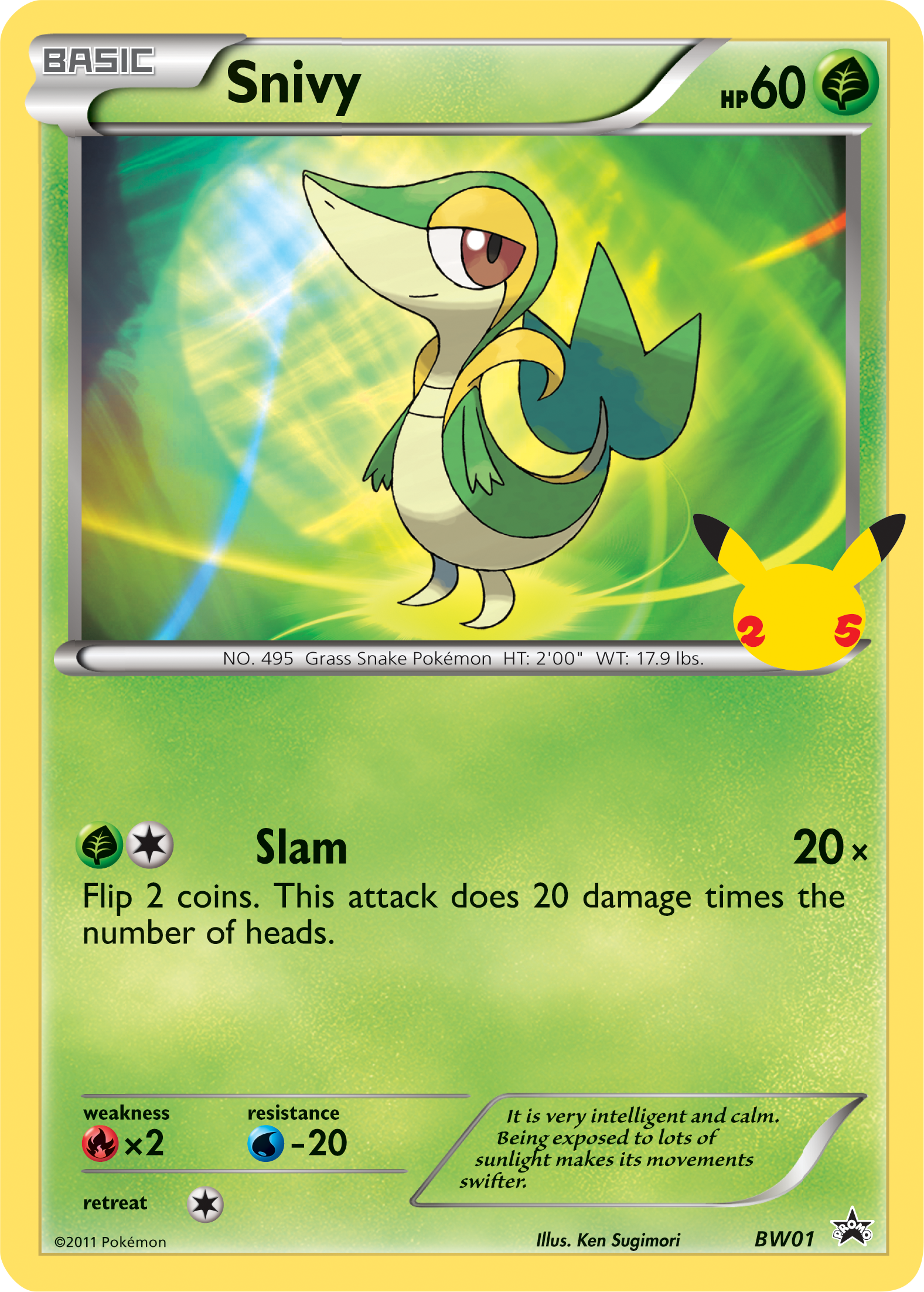 Snivy (BW01) (Jumbo Card) [First Partner Pack] | Chromatic Games