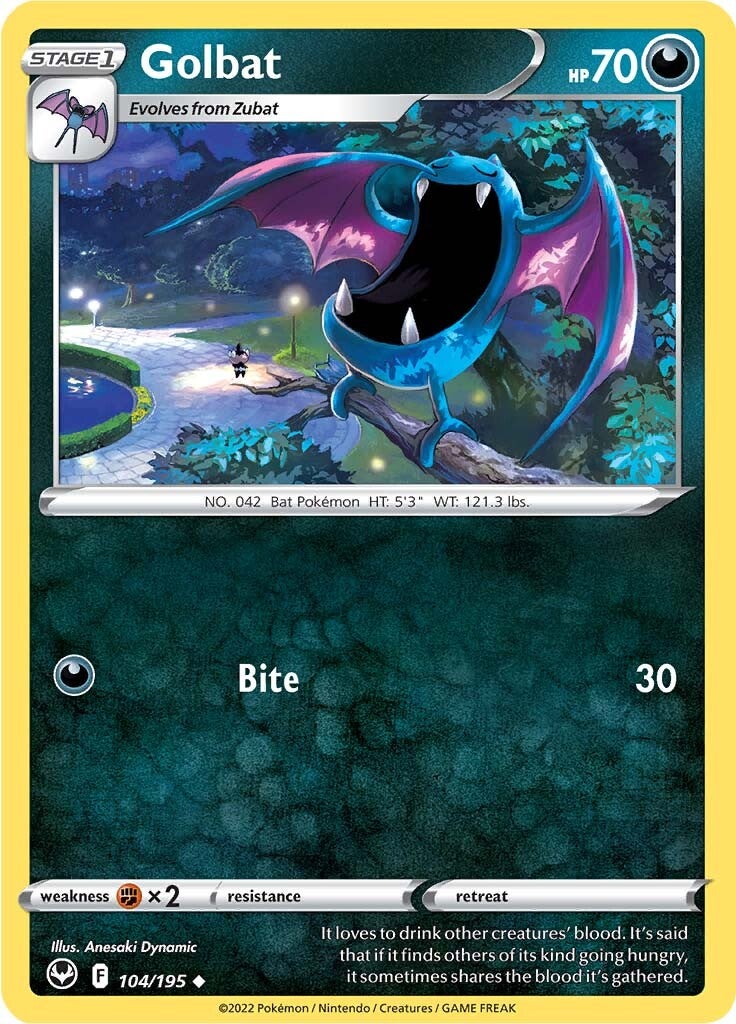 Golbat (104/195) [Sword & Shield: Silver Tempest] | Chromatic Games