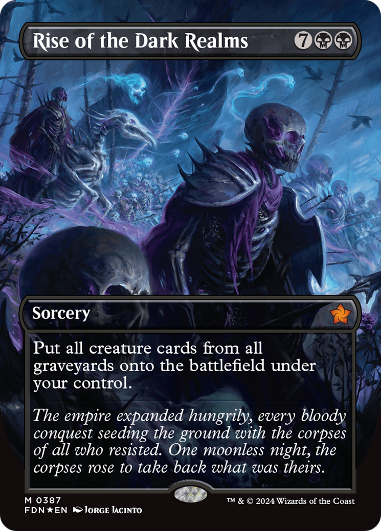 Rise of the Dark Realms (Borderless) (Mana Foil) [Foundations] | Chromatic Games