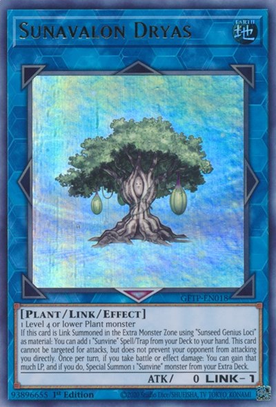Sunavalon Dryas [GFTP-EN018] Ultra Rare | Chromatic Games