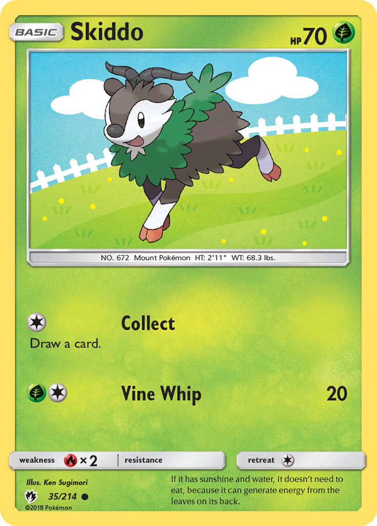 Skiddo (35/214) [Sun & Moon: Lost Thunder] | Chromatic Games