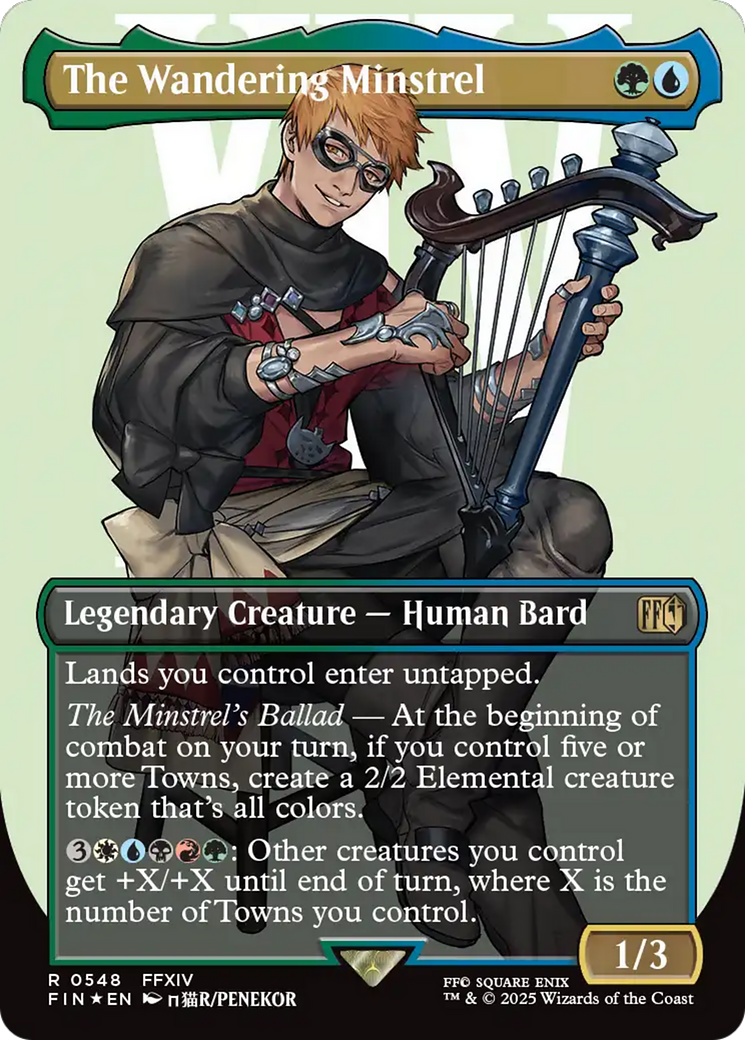 The Wandering Minstrel (Borderless) (Surge Foil) [FINAL FANTASY] | Chromatic Games