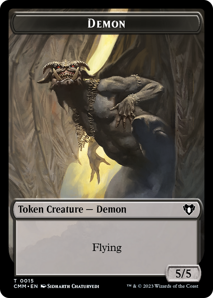 Demon Token [Commander Masters Tokens] | Chromatic Games