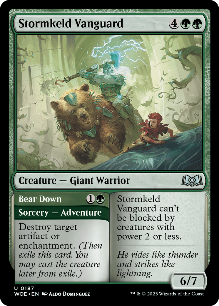 Stormkeld Vanguard // Bear Down [Wilds of Eldraine] | Chromatic Games