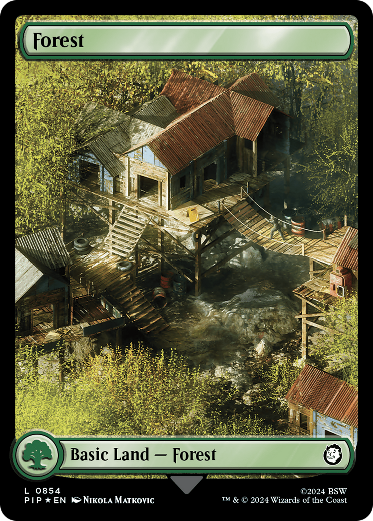 Forest (0854) (Surge Foil) [Fallout] | Chromatic Games