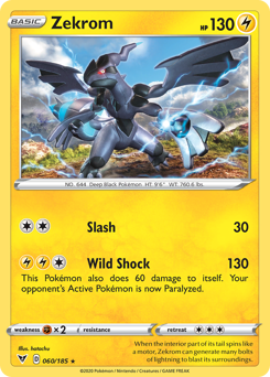 Zekrom (060/185) [Sword & Shield: Vivid Voltage] | Chromatic Games