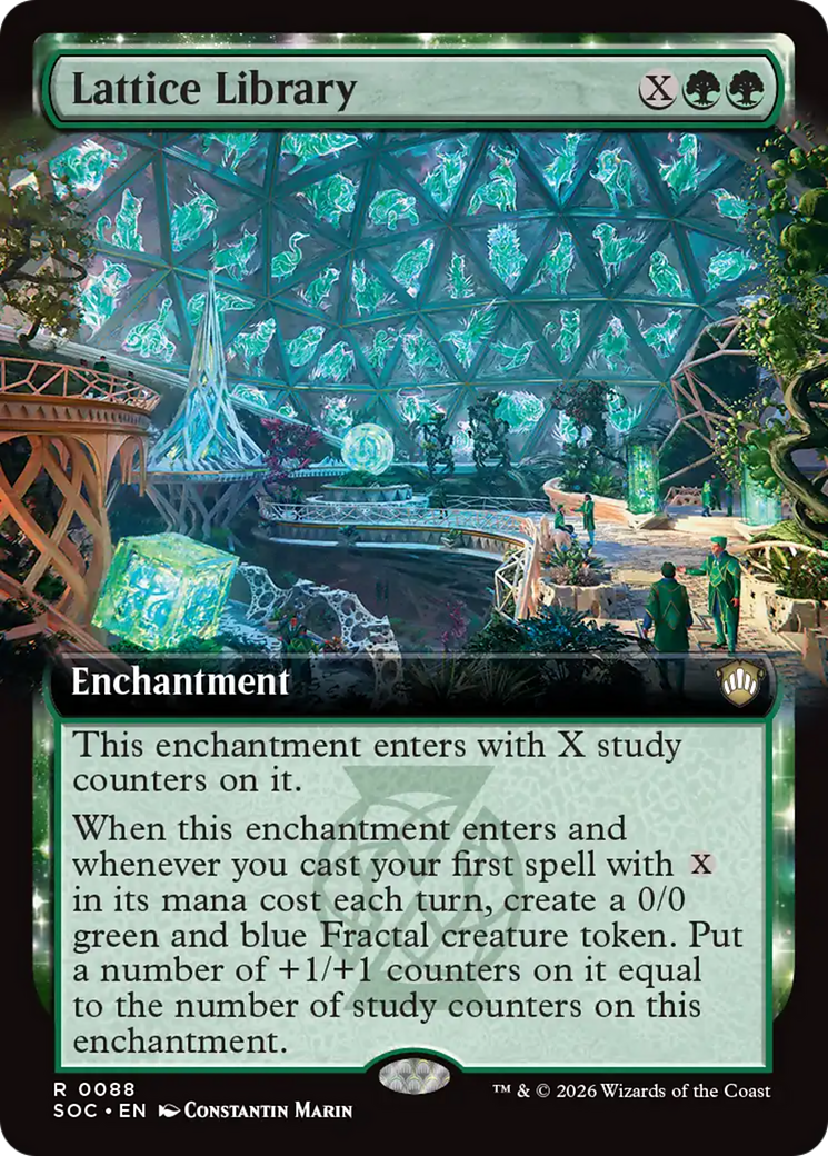 Lattice Library (Extended Art) [Secrets of Strixhaven Commander] | Chromatic Games