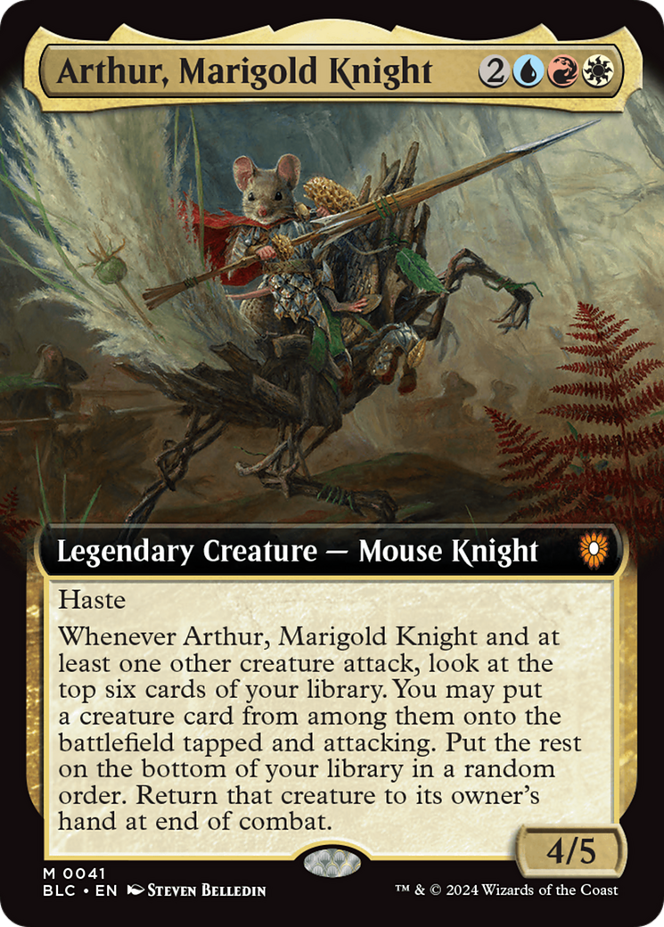 Arthur, Marigold Knight (Extended Art) [Bloomburrow Commander] | Chromatic Games