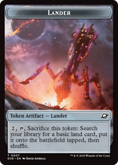 Human Soldier // Lander (0007) Doubled-Sided Token [Edge of Eternities Tokens] | Chromatic Games