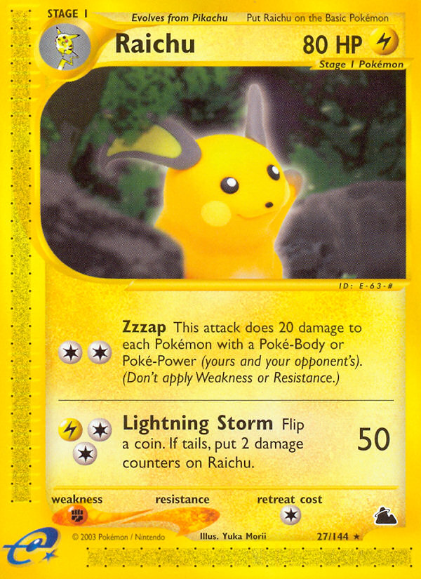 Raichu (27/144) [Skyridge] | Chromatic Games