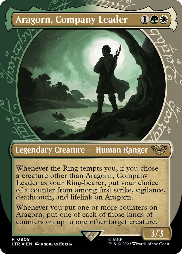 Aragorn, Company Leader (Showcase) (Surge Foil) [The Lord of the Rings: Tales of Middle-Earth] | Chromatic Games