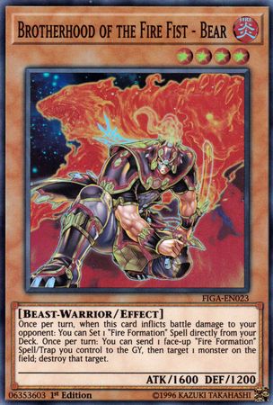 Brotherhood of the Fire Fist - Bear [FIGA-EN023] Super Rare | Chromatic Games