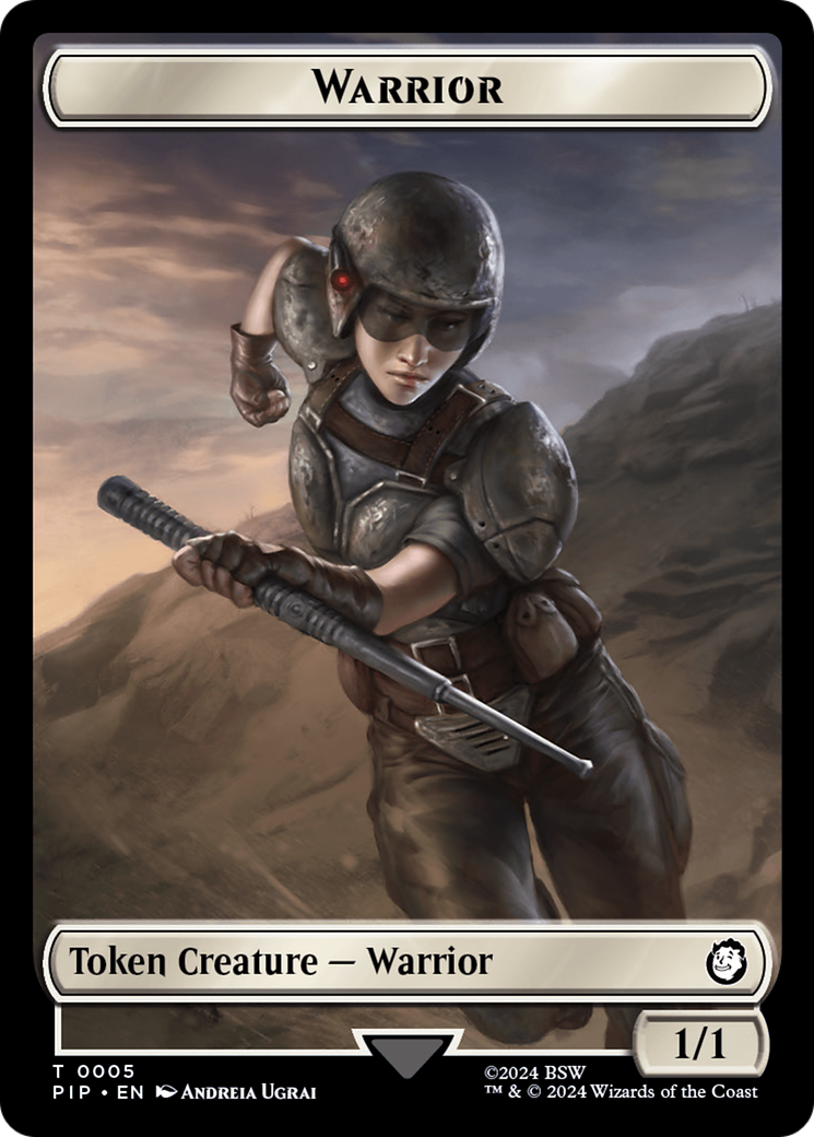 Energy Reserve // Warrior Double-Sided Token [Fallout Tokens] | Chromatic Games